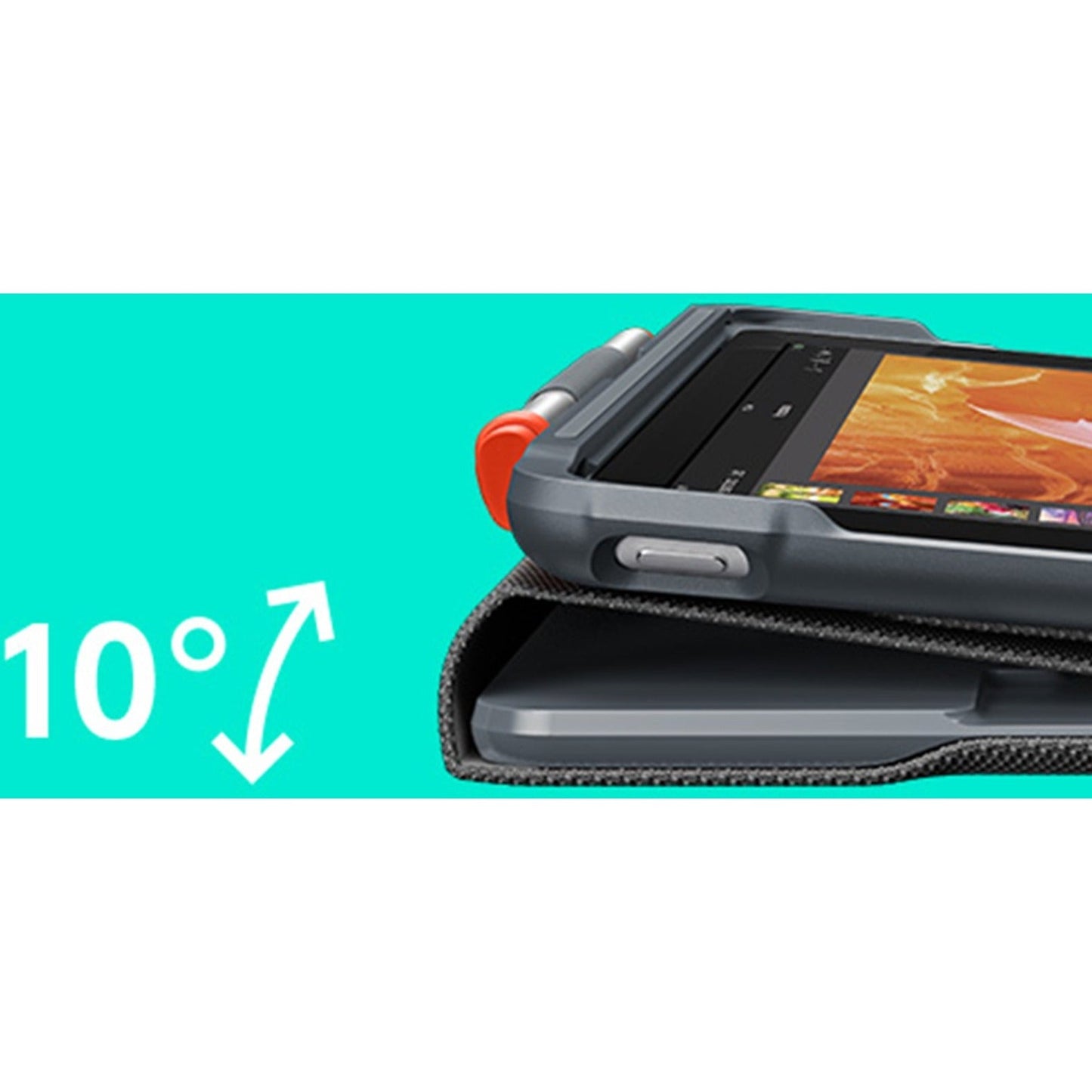 Logitech SLIM FOLIO Keyboard/Cover Case (Folio) Apple Logitech iPad (5th Generation) iPad (6th Generation) Tablet - Black