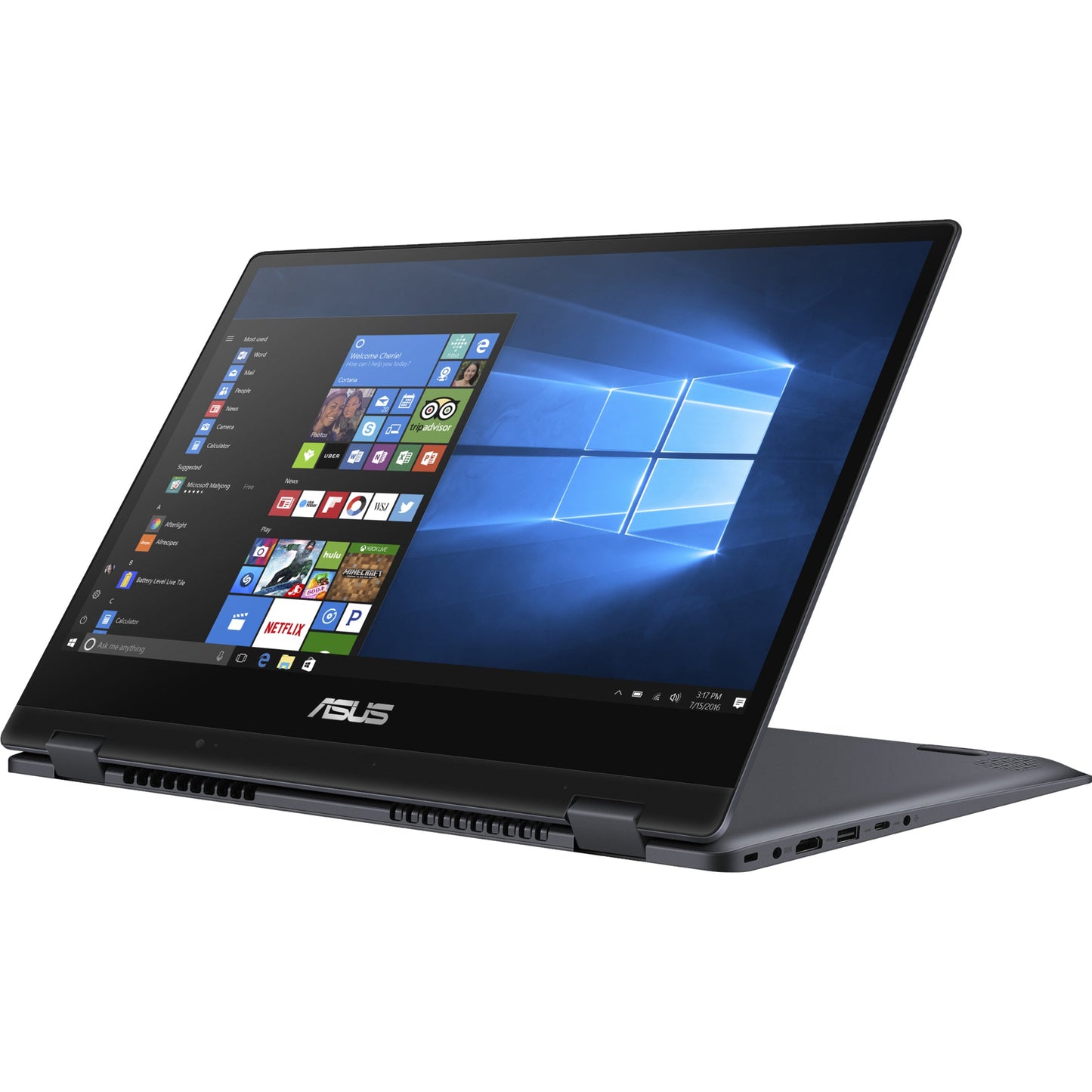 Asus VivoBook Flip 14 TP412 TP412UA-DB71T 14" Touchscreen Convertible Notebook - 1920 x 1080 - Intel Core i7 8th Gen i7-8550U 1.80 GHz - 8 GB Total RAM - 256 GB SSD - Star Gray
