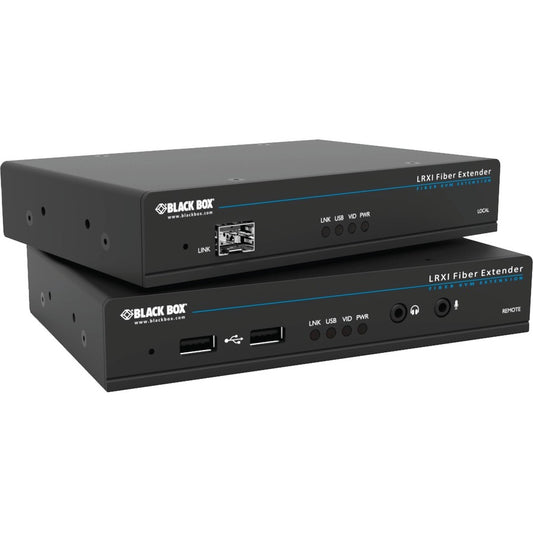 Black Box LRXI Industrial KVM Extender - DVI USB 2.0 Audio Serial Over Fibre