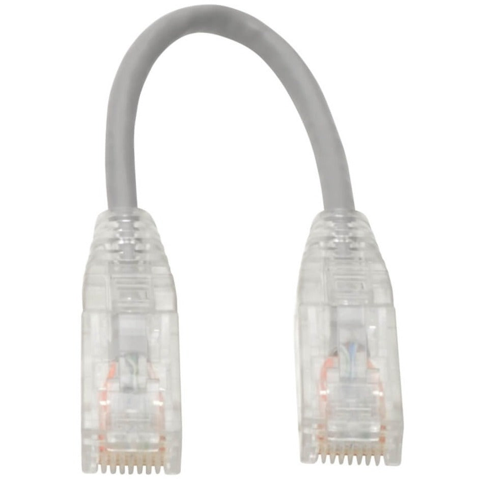 Tripp Lite Cat6 Gigabit Snagless Slim UTP Ethernet Cable (RJ45 M/M) PoE Gray 6-in. (15.24 cm)