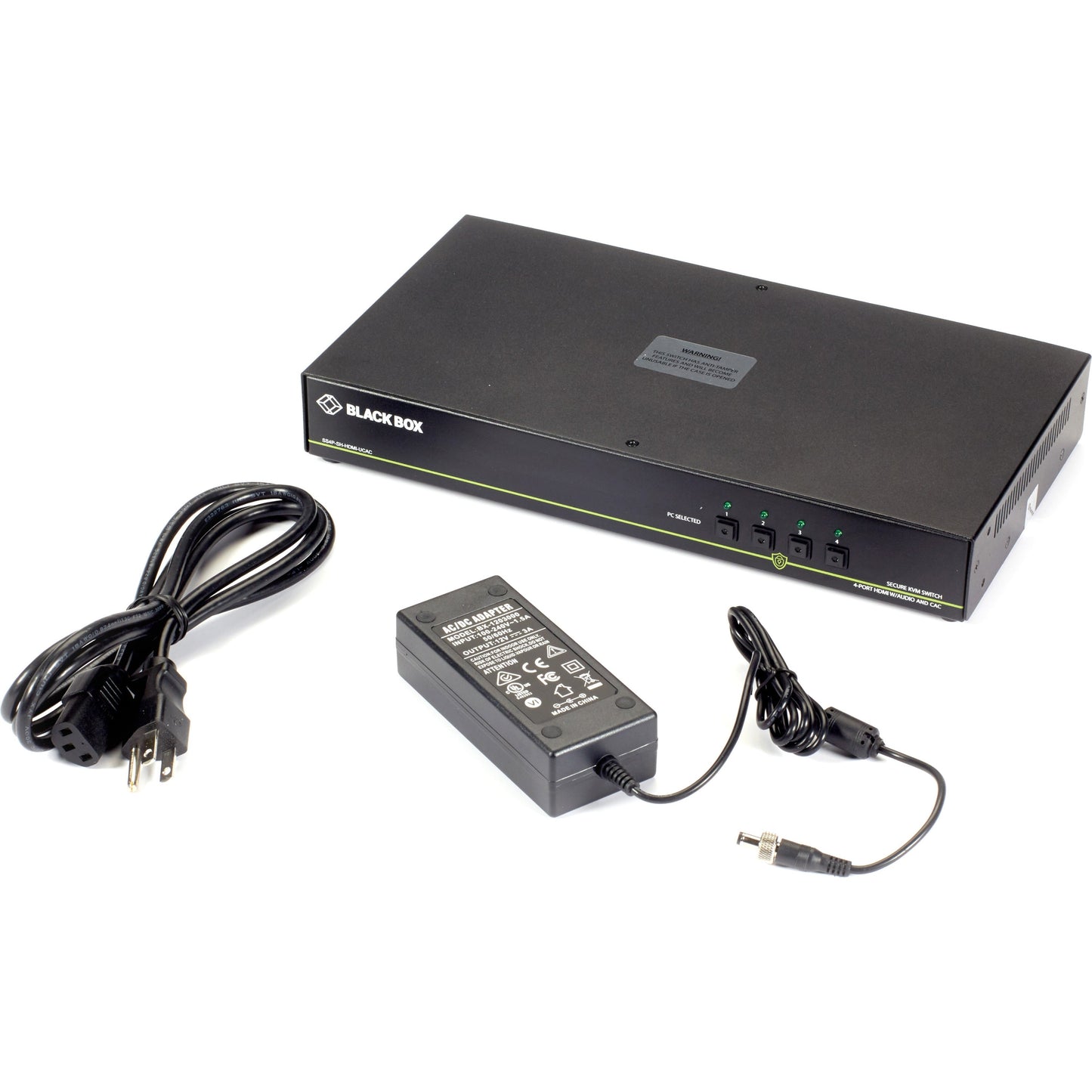 Black Box Secure NIAP 3.0 KVM Switch - Single-Head HDMI CAC 4K 4-Port