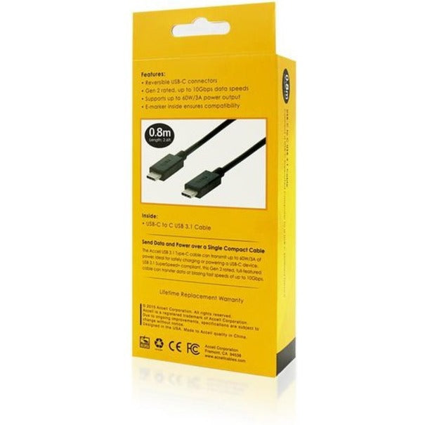 Accell U224B-003B-2 USB-C Data Transfer Cable
