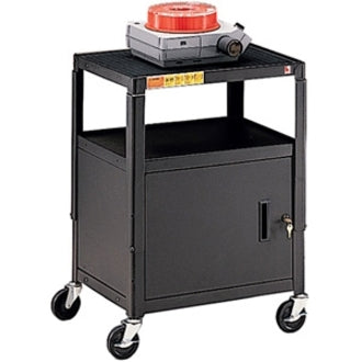 BLACK AV CABINET CART ADJ