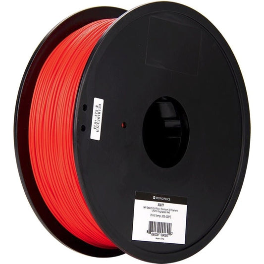 Monoprice MP Select PLA Plus+ Premium 3D Filament 1.75mm 1kg/Spool Red