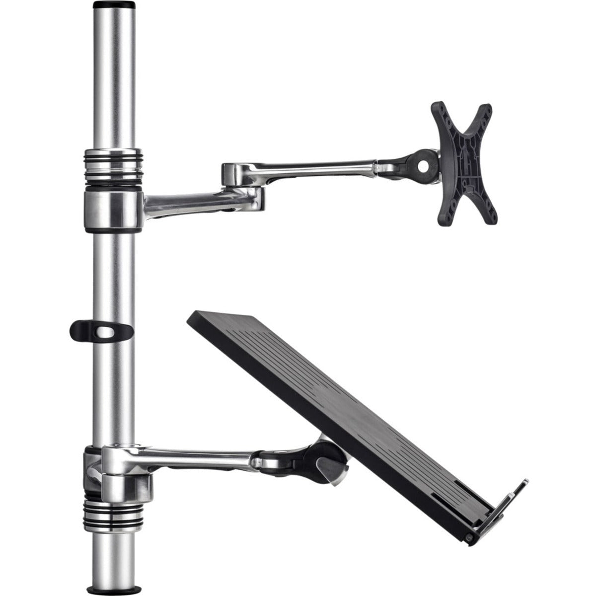 Atdec dual monitor/notebook desk mount - Flat and curved monitors up to 32in - VESA 75x75 100x100