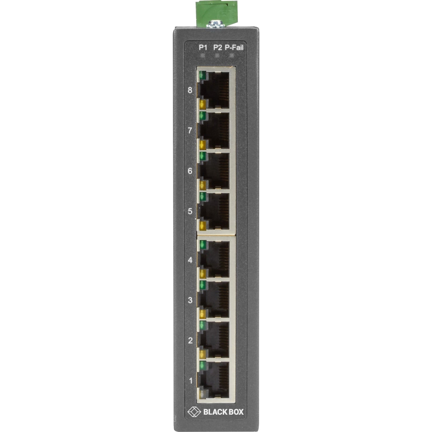 Black Box Industrial 10/100-Mbps Ethernet Switch - Unmanaged Extreme Temperature 8-Port