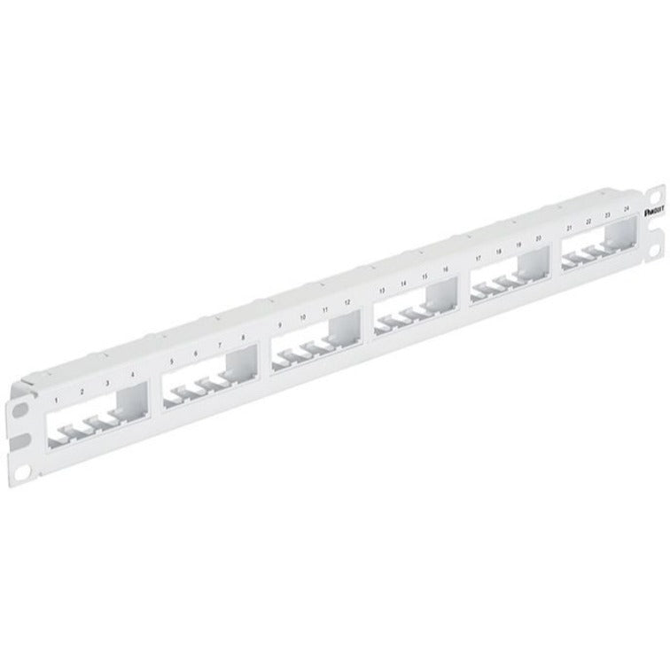 PanNet Mini Com 24-port Modular Flush Mount Patch Panel in White (1RU)