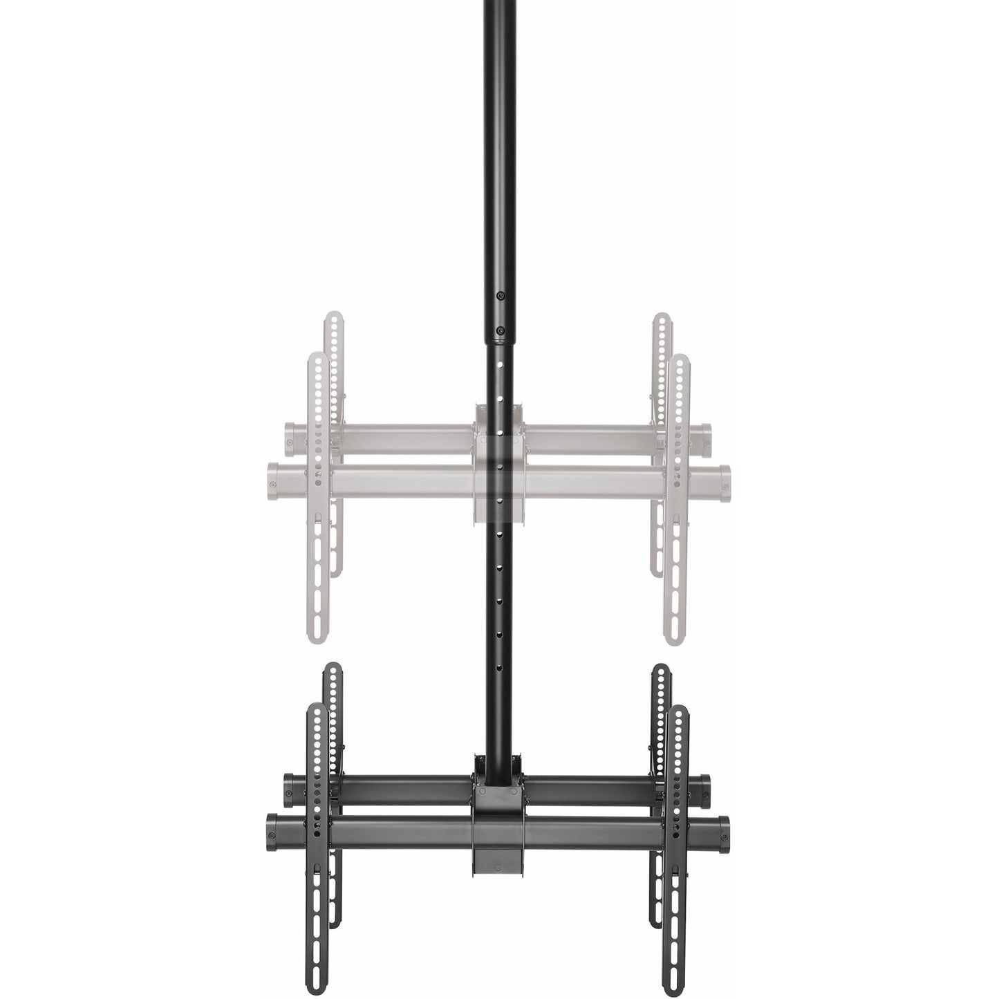 StarTech.com Dual TV Ceiling Mount - Back-to-Back Hanging Dual Screen VESA Pole Mount for 32"-75" TVs - Height Adjustable Telescopic Pole
