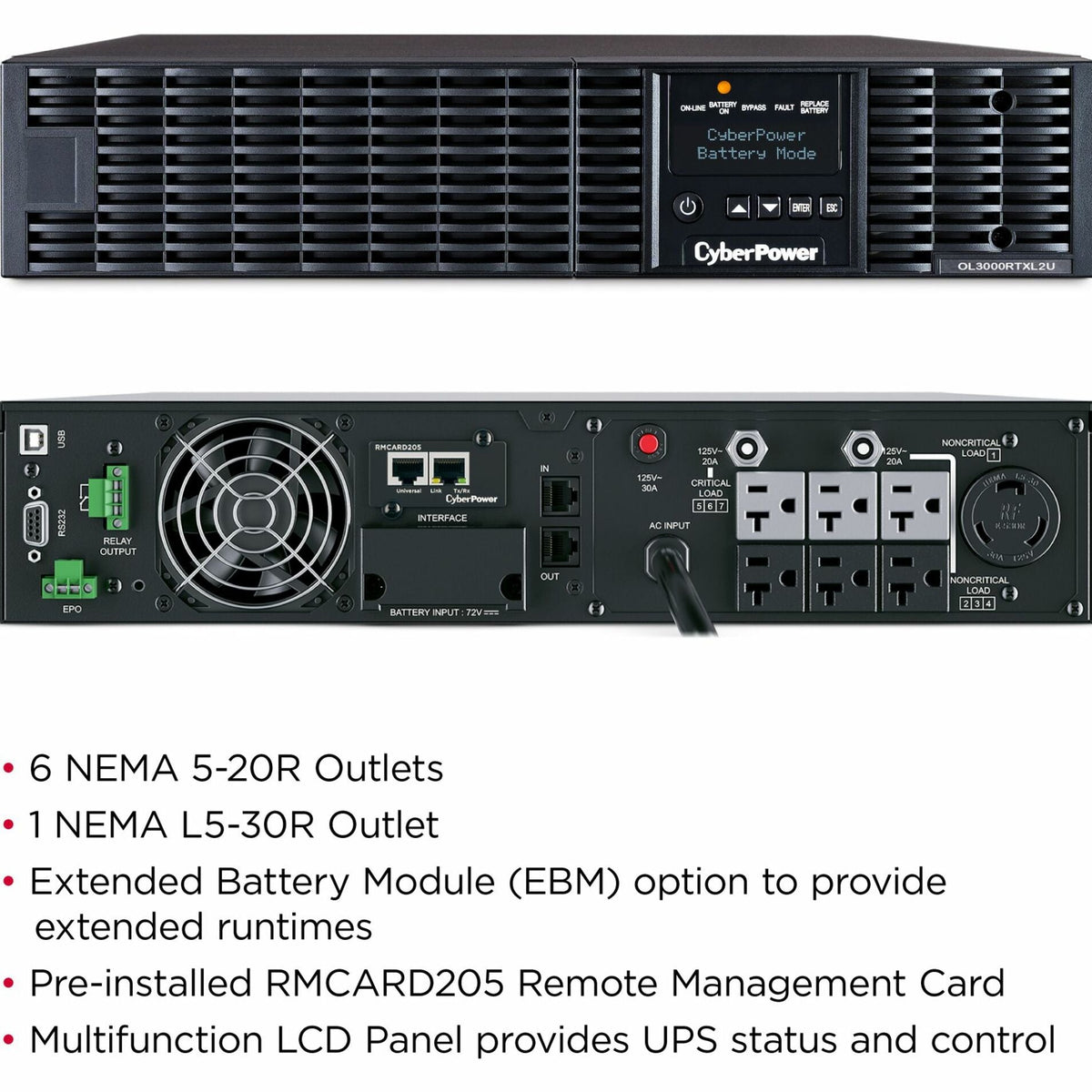 CyberPower OL3000RTXL2UN Smart App Online UPS Systems