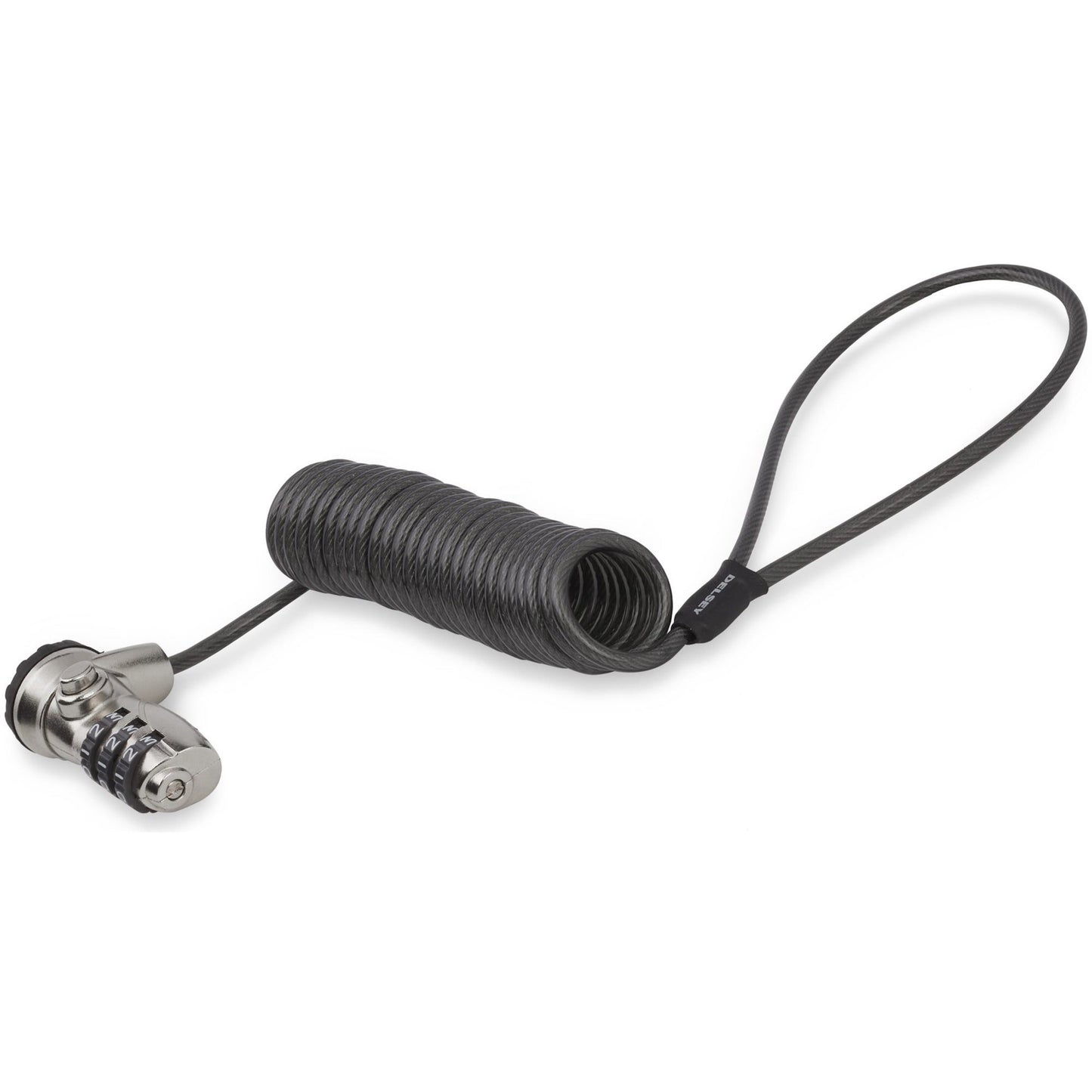 StarTech.com 6ft (1.8m) Laptop Cable Lock Portable Self-Coiling Anti-Theft 3-Digit Combination Security Cable for K-Slot Computer/Device