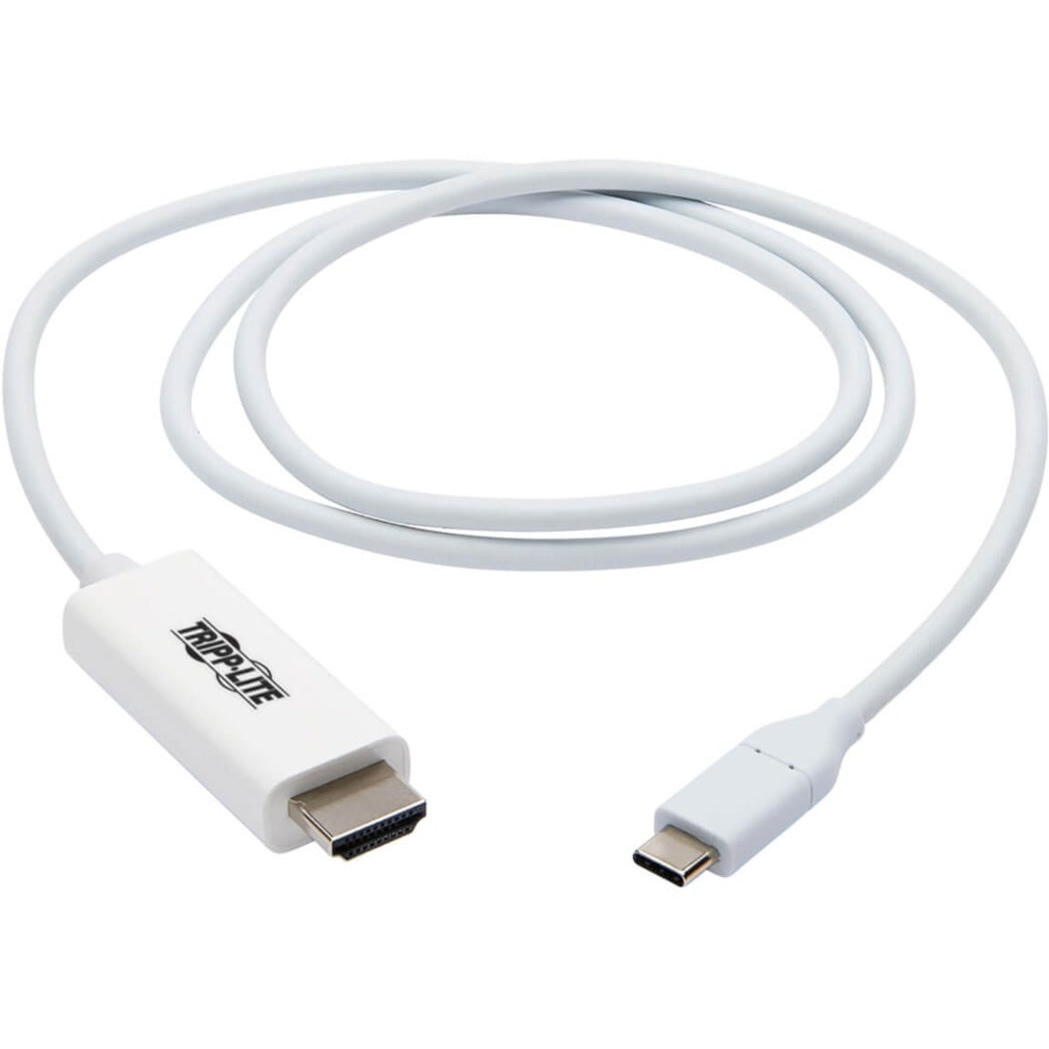 Tripp Lite USB-C to HDMI Adapter Cable (M/M) 4K 60 Hz 4:4:4 Thunderbolt 3 Compatible White 3 ft. (0.9 m)