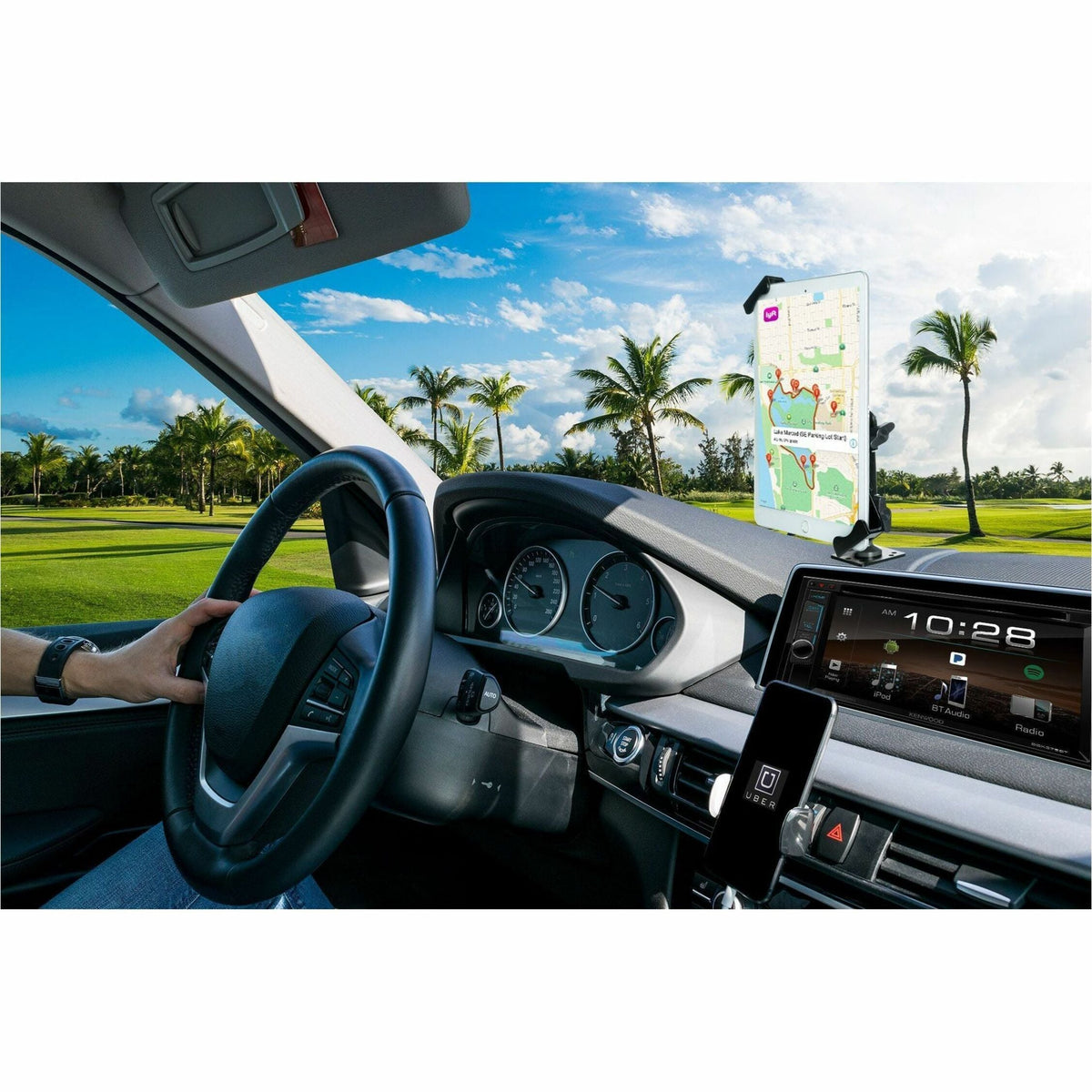 CTA Digital Security Vehicle Dashboard Mount for 7-14 Inch Tablets including iPad 10.2-inch (7th/ 8th/ 9th Generation)