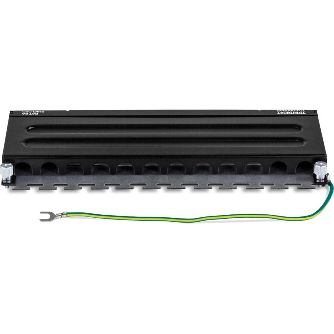 TRENDnet 8-Port Cat6A Shielded Patch Panel Wall Mount Ready 10G Ready Cat5eCat6Cat6A Compatible Metal Housing Color-Coded Labeling for T568A & T568B Wiring Cable Management Black TC-P08C6AS
