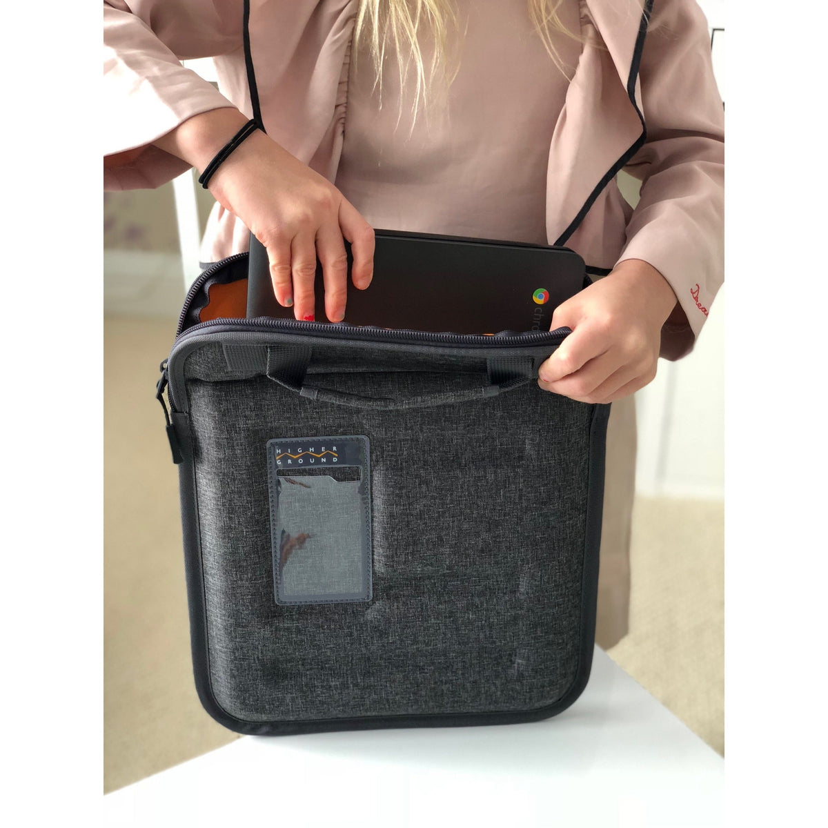 Higher Ground Capsule Carrying Case (Sleeve) for 13" and 14" Chromebooks as well as 15" MacBook Pro - Gray