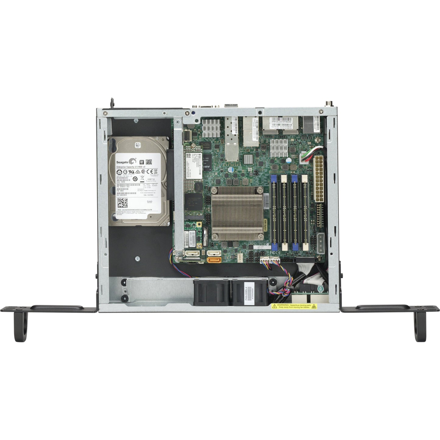 Supermicro SuperServer E300-9A-4CN10P 1U Mini PC Server - 1 x Intel Atom C3558 2.20 GHz - Serial ATA/600 Controller