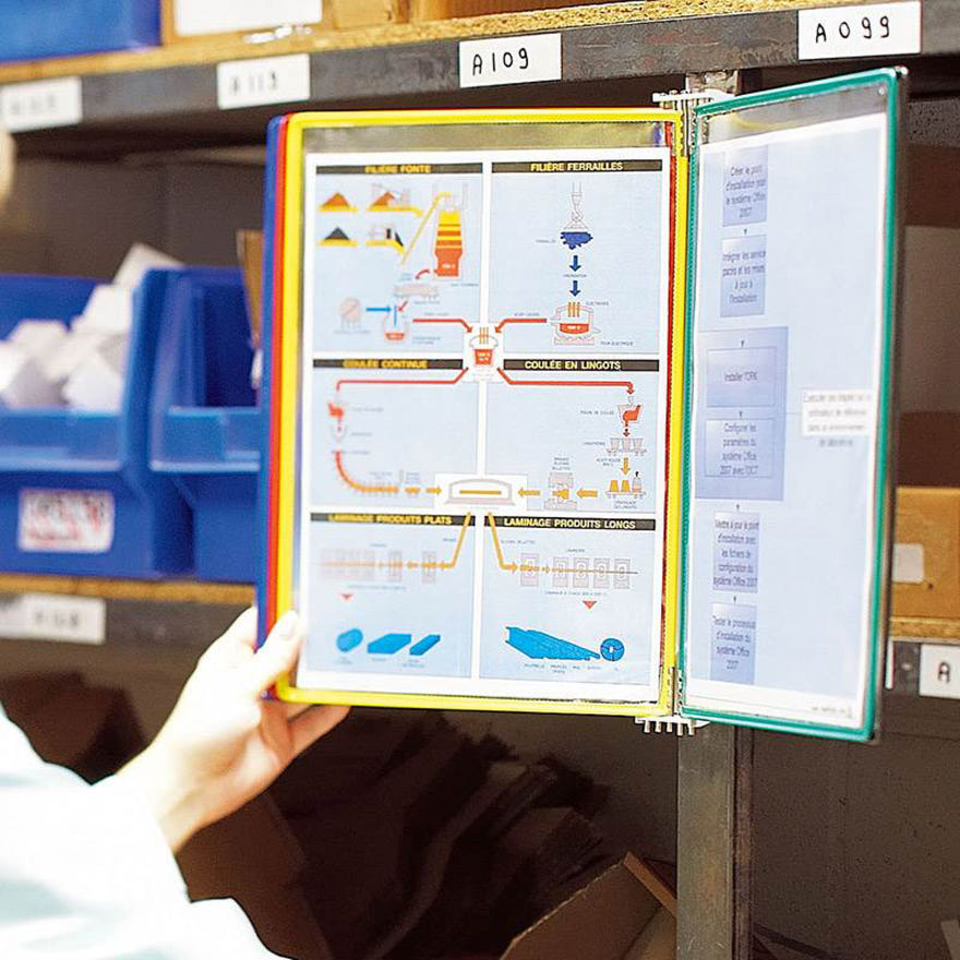 Djois by Tarifold Wall-mountable Unit Magnetic Starter Set - 10 Assorted Color Pockets