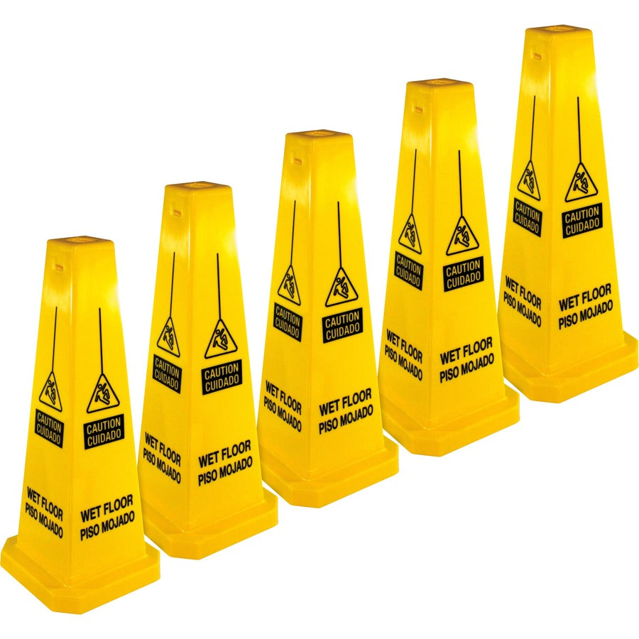 Genuine Joe Bright 4-sided CAUTION Safety Cone