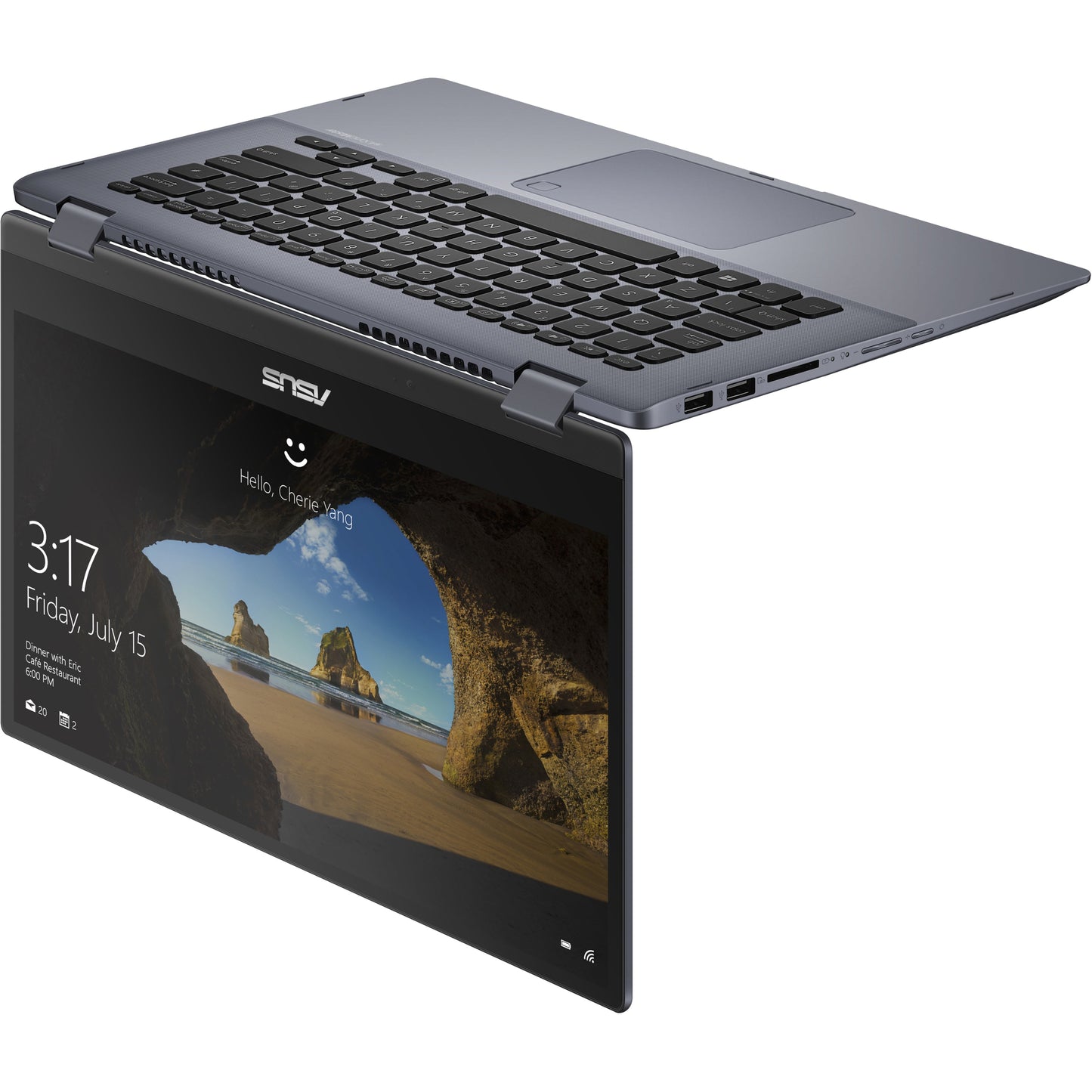 Asus VivoBook Flip 14 TP412 TP412FA-DB72T 14" Touchscreen Convertible Notebook - 1920 x 1080 - Intel Core i7 8th Gen i7-8565U 1.80 GHz - 8 GB Total RAM - 512 GB SSD - Star Gray Metal