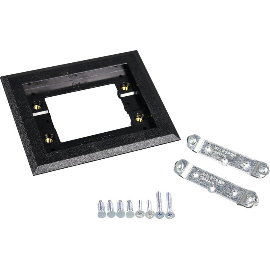 Wiremold Omnibox Single Gang Rectangular Black Plastic Carpet Flange