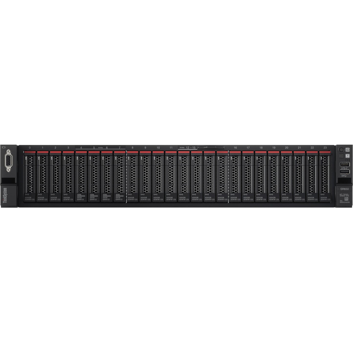 Lenovo ThinkSystem SR650 7X06A0FLNA 2U Rack Server - 1 x Intel Xeon Gold 5218 2.30 GHz - 32 GB RAM - Serial ATA/600 Controller