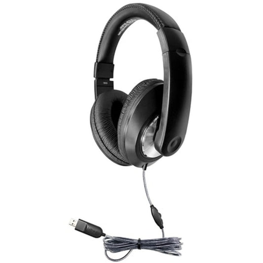 Hamilton Buhl Smart-Trek Deluxe Stereo Headphone With In-Line Volume Control And USB Plug
