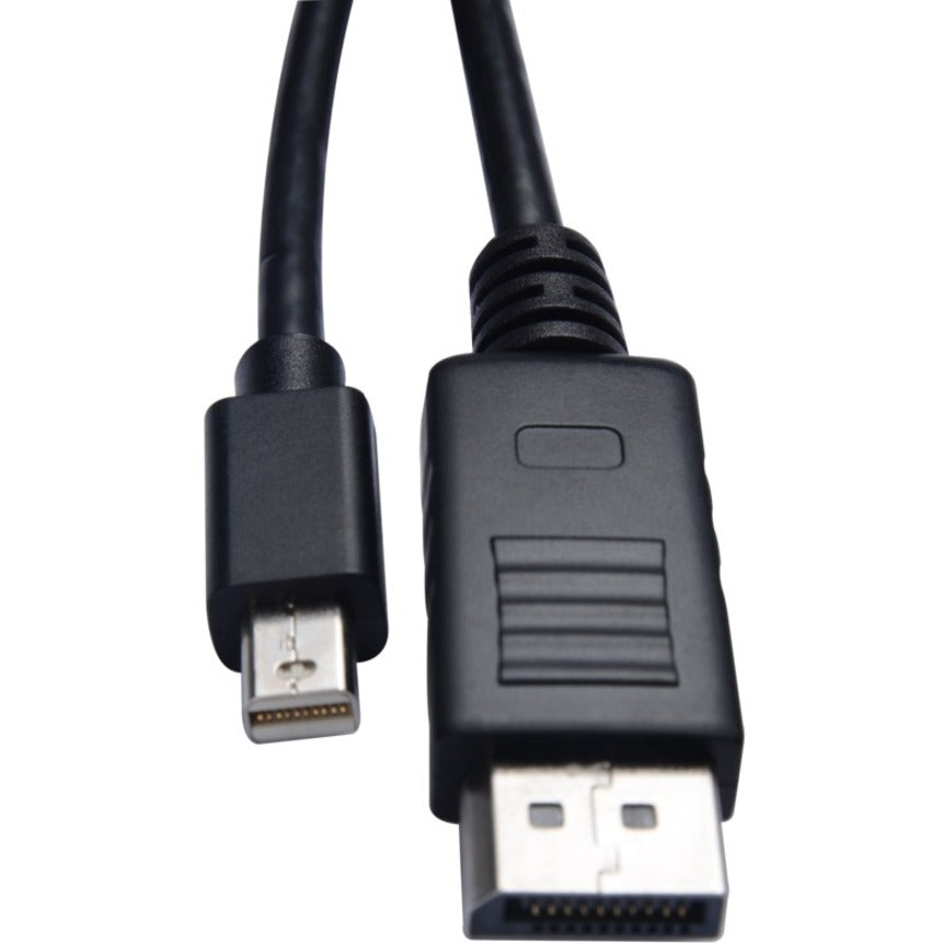 V7 Black Video Cable Mini DisplayPort Male to DisplayPort Male 1m 3.3ft