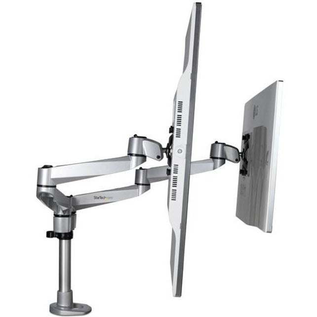 StarTech.com Desk Mount Dual Monitor Arm Premium Articulating Desktop VESA Mount up to 27" (17.6lb/8kg) Displays Height Adjustable