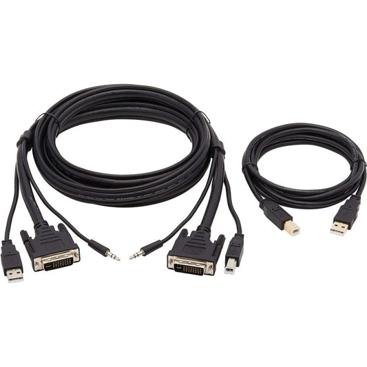Tripp Lite DVI KVM Cable Kit DVI USB 3.5 mm Audio (3xM/3xM) + USB (M/M) 6 ft. (1.83 m)