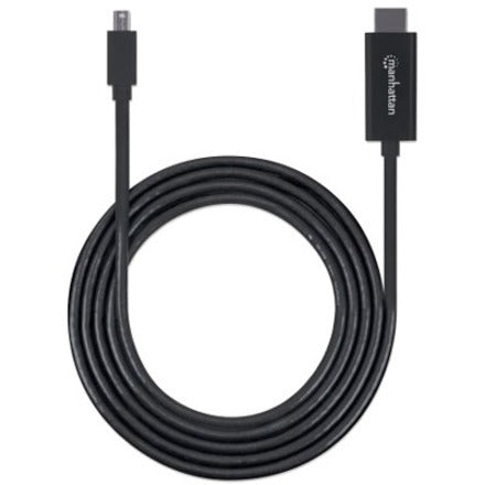 Manhattan Mini DisplayPort 1.1 to HDMI Cable 1080p@60Hz 1.8m Male to Male Black Three Year Warranty Polybag