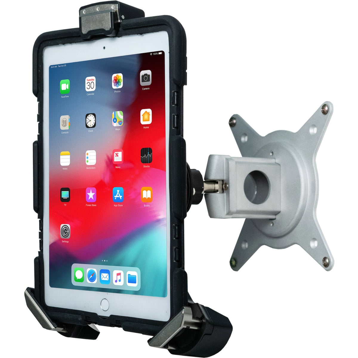 CTA Digital Tri-Grip Tablet Security Clasp with Quick-Connect VESA Mount for 7-13 inch tablets including iPad 10.2-inch (7th/ 8th/ 9th Gen.)