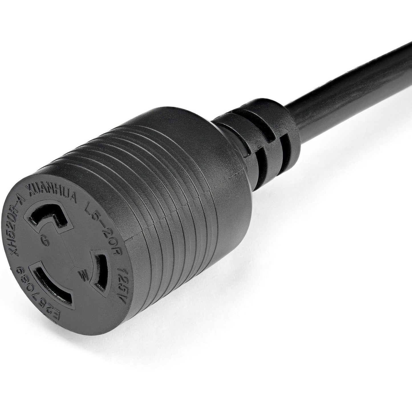 StarTech.com 3ft (1m) Heavy Duty Extension Cord NEMA L5-20R to NEMA 5-20P Black Extension Cord 13A 125V 12AWG Heavy Gauge Power Cable