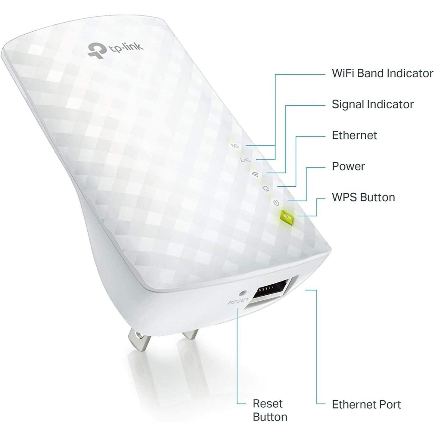 TP-Link RE220 Dual Band IEEE 802.11ac 750 Mbit/s Wireless Range Extender