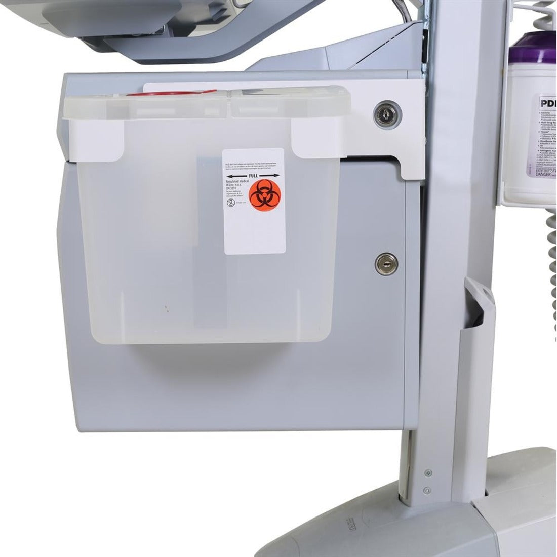 Ergotron Mounting Bracket for Drawer Medical Cart - White - TAA Compliant