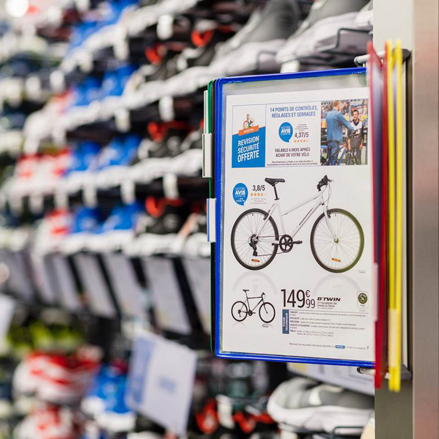 Djois by Tarifold 10-pocket A3 Document Wall Display