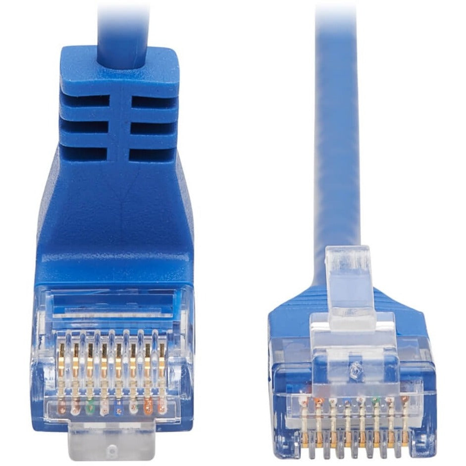 Tripp Lite Up-Angle Cat6 Gigabit Molded Slim UTP Ethernet Cable (RJ45 Right-Angle Up M to RJ45 M) Blue 20 ft. (6.09 m)
