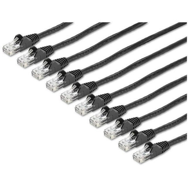 StarTech.com 6 ft. CAT6 Ethernet Cable - 10 Pack - ETL Verified - Black CAT6 Patch Cord - Snagless RJ45 Connectors - 24 AWG - UTP