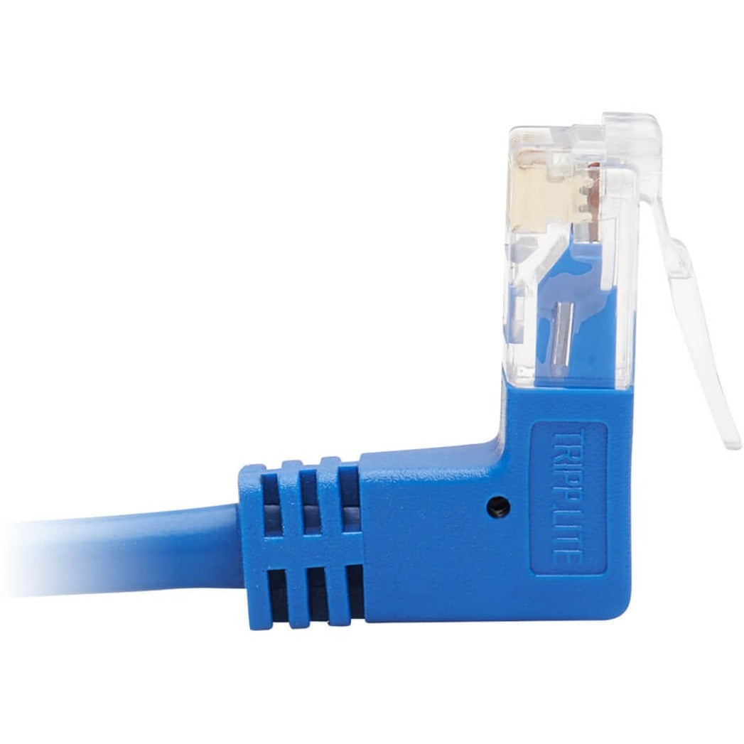 Tripp Lite Up-Angle Cat6 Gigabit Molded Slim UTP Ethernet Cable (RJ45 Right-Angle Up M to RJ45 M) Blue 1 ft. (0.31 m)