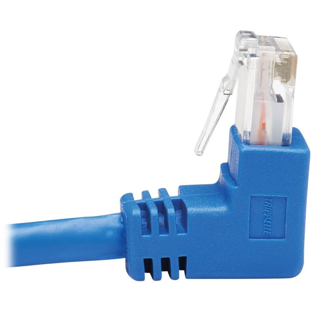 Tripp Lite Down-Angle Cat6 Gigabit Molded UTP Ethernet Cable (RJ45 Right-Angle Down M to RJ45 M) Blue 15 ft. (4.57 m)