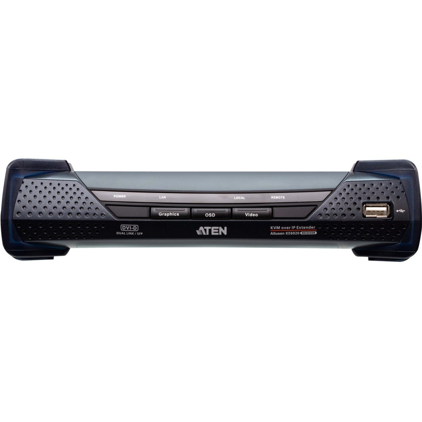 ATEN 2K DVI-D Dual-Link KVM over IP Receiver with Dual SFP