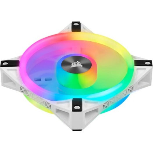 Corsair iCUE QL120 RGB 120mm PWM White Fan - Triple Fan Kit With Lighting Node CORE - 3 Pack