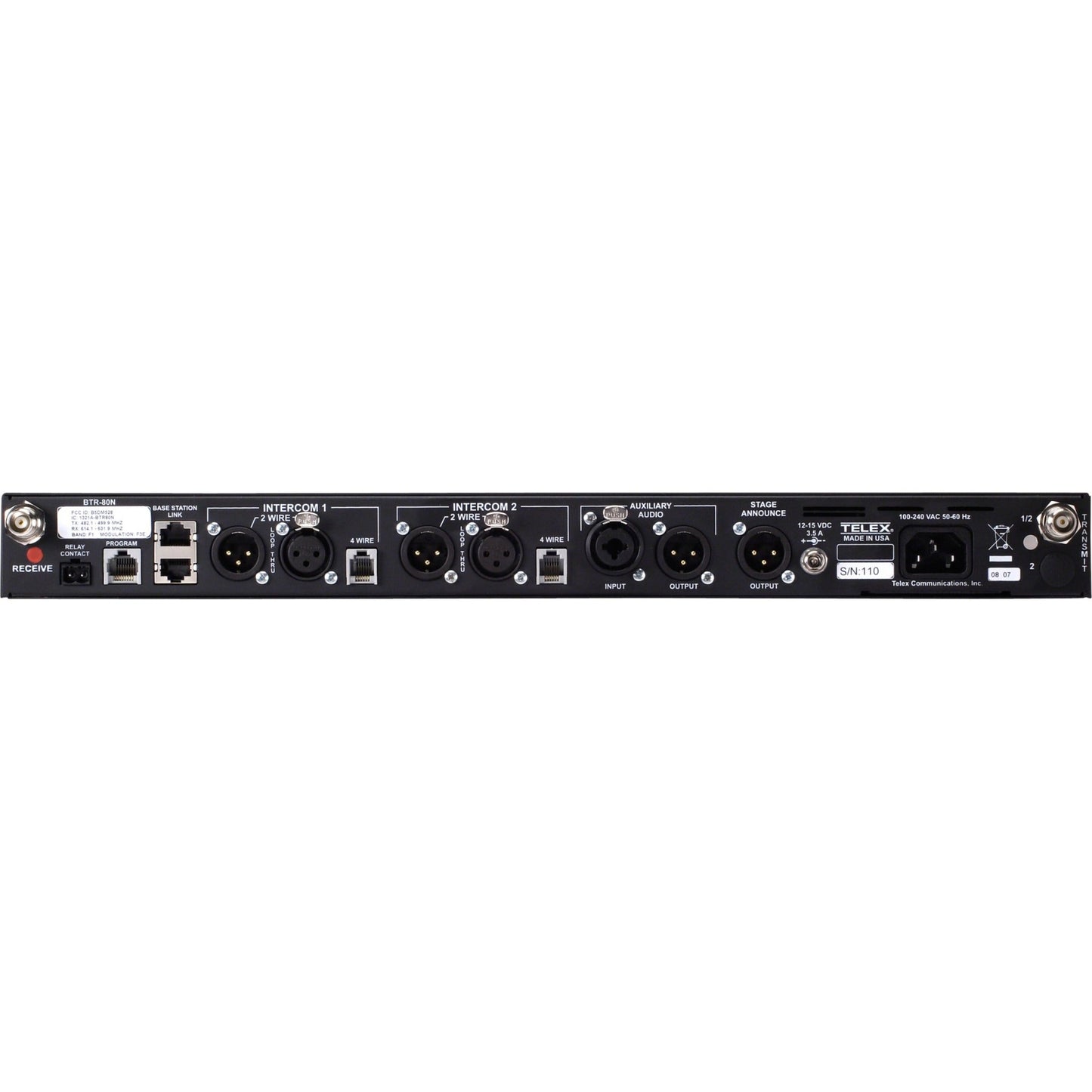 RTS Narrow Band UHF Two-Channel Wireless Synthesized Base Station