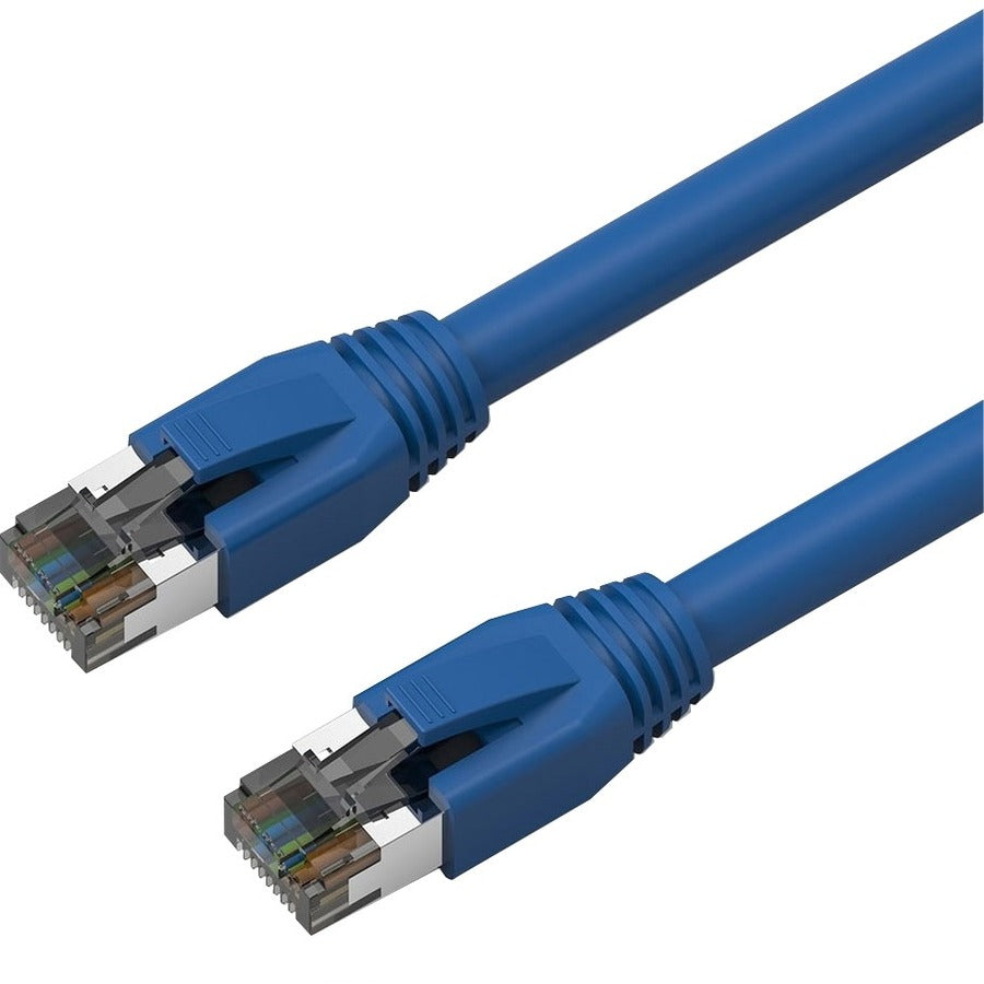 Axiom 10FT CAT8 2000mhz S/FTP Shielded Patch Cable Snagless Boot (Blue)