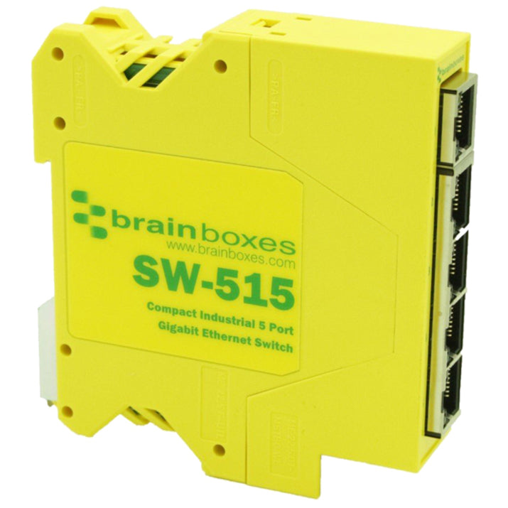 Brainboxes Compact Industrial 5 Port Gigabit Ethernet Switch DIN Rail Mountable