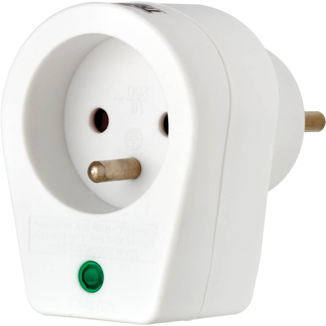 Tripp Lite 1-Outlet Surge Protector French Type E Outlet 220-250V AC 16A Direct Plug Type E Plug White