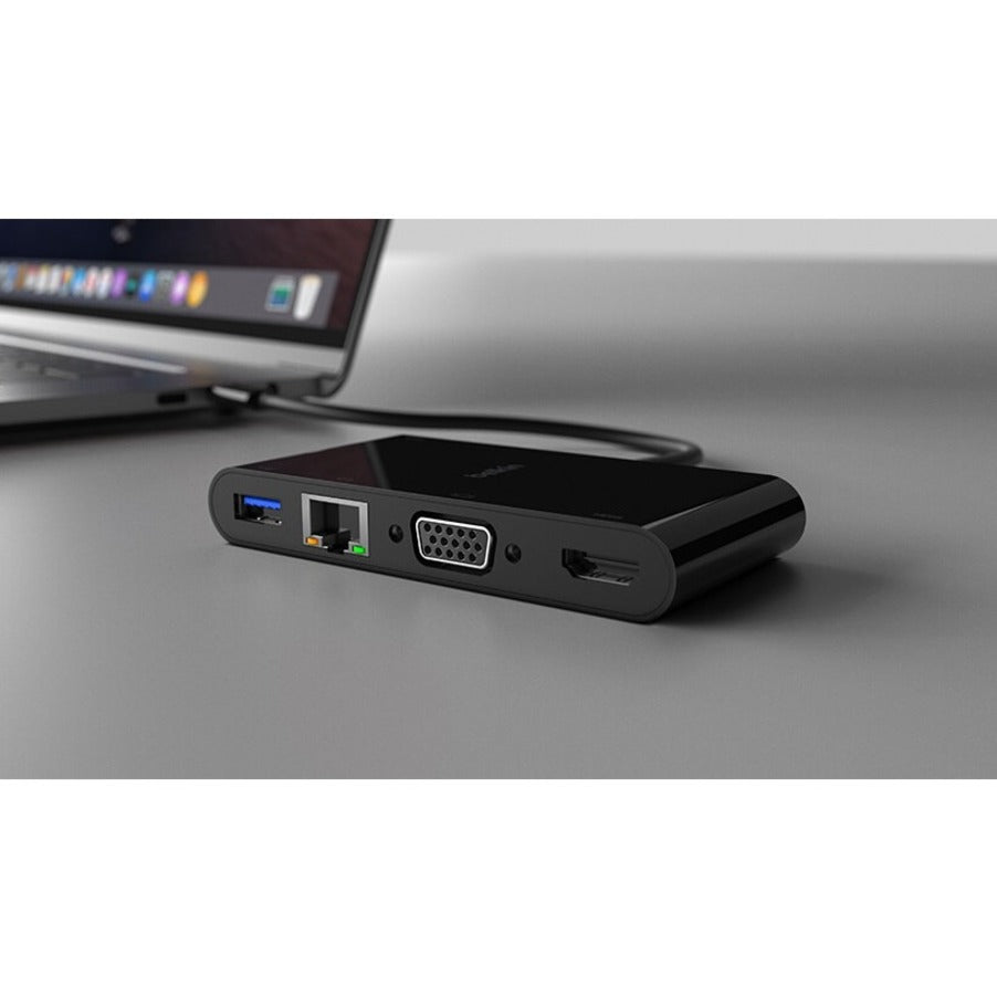 Belkin USB-C Multiport Adapter USB-C to HDMI - USB A 3.0 - VGA - Ethernet up to 100W Power Delivery up 4k Resolution