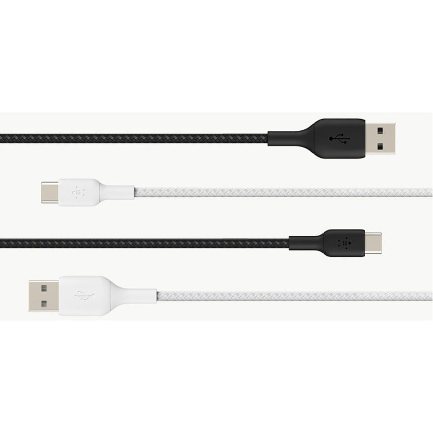 Belkin BoostCharge Braided USB-C to USB-A Cable (2 meter / 6.6 foot White)