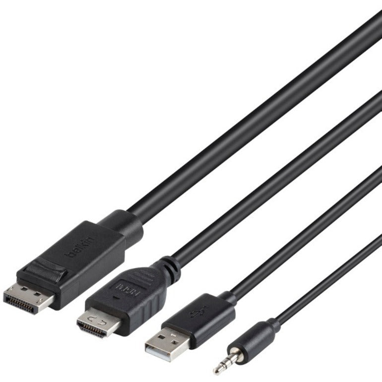 Belkin TAA Dual (1) HDMI-HDMI (1) DP-DP/USB/AU CBL