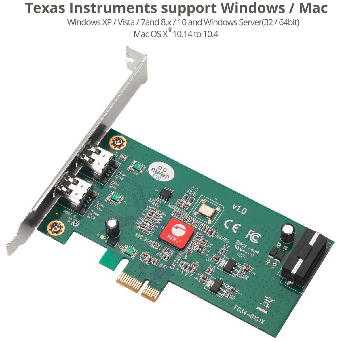 SIIG Dual Profile 2 Port FireWire PCIe
