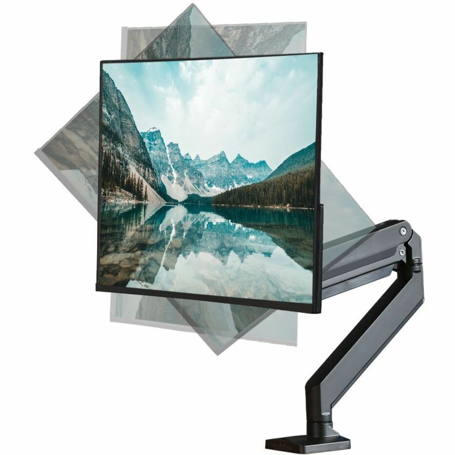 Single Monitor Heavy-Duty Premium Gas Spring Desk Mount - 17" to 43" VESA 75x75 100x100 200x200mm