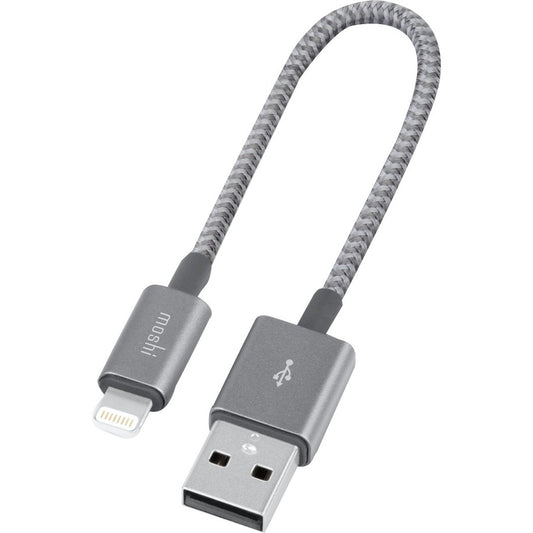 Moshi Integra USB-A to Lightning Charge/Sync Cable 0.8 ft (0.25 m) Titanium Gray